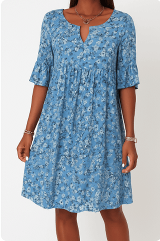 Annalena Blumenkleid - Kleider - Rosa - Müller Mode