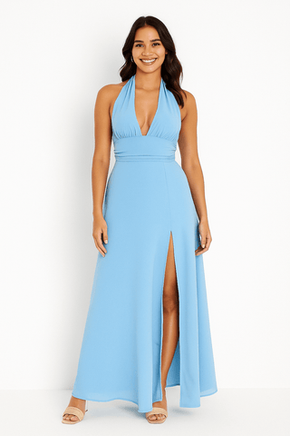 Anouk Halfter - Maxikleid - Kleider - Blau - Müller Mode
