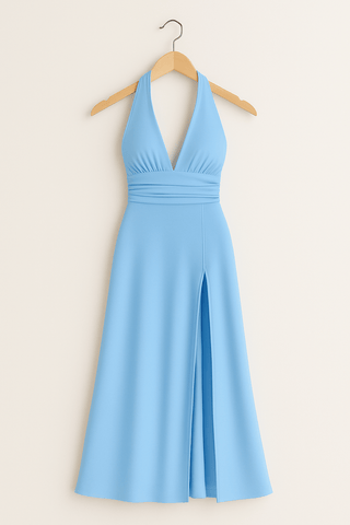 Anouk Halfter - Maxikleid - Kleider - Blau - Müller Mode