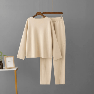 Arisha - Pullover - und Hosen - Set - Sets - Beige - Müller Mode