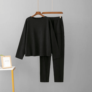 Arisha - Pullover - und Hosen - Set - Sets - Schwarz - Müller Mode