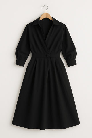 Åse Luxuriöses Kleid - Kleider - Schwarz - Müller Mode
