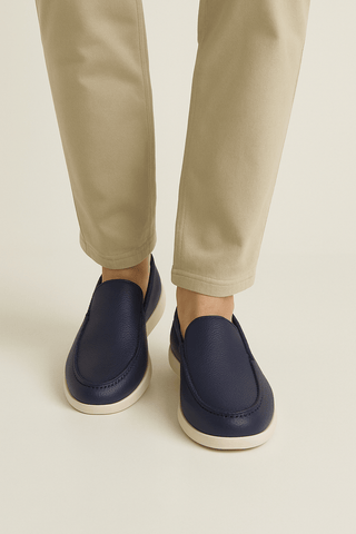 Asher Lederloafer Zweifarbig - Loafers - Blau - Müller Mode