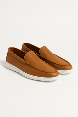 Asher Lederloafer Zweifarbig - Loafers - Braun - Müller Mode