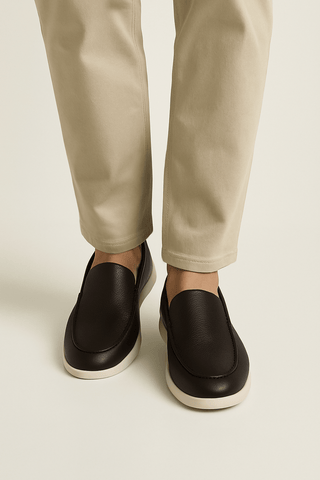Asher Lederloafer Zweifarbig - Loafers - Kaffee - Müller Mode
