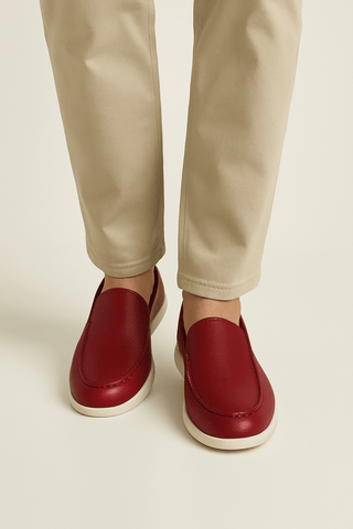 Asher Lederloafer Zweifarbig - Loafers - Rot - Müller Mode
