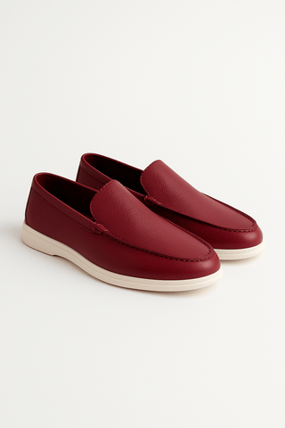 Asher Lederloafer Zweifarbig - Loafers - Rot - Müller Mode