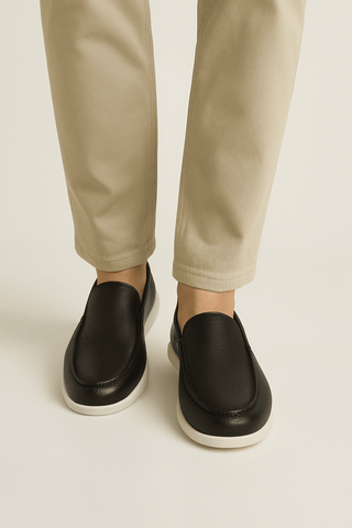 Asher Lederloafer Zweifarbig - Loafers - Schwarz - Müller Mode