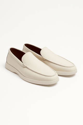 Asher Lederloafer Zweifarbig - Loafers - Weiß - Müller Mode