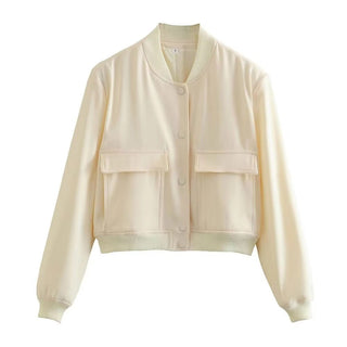 Barbara Blousonjacke mit Taschen Knopfverschluss - Leichte Jacken - Weiß - Müller Mode