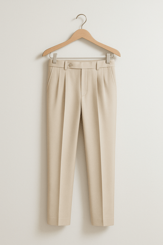 Bastiaen Faltenhose mit hohem Bund - Hosen - Aprikose - Müller Mode