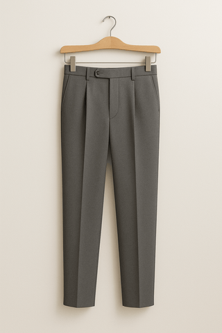 Bastiaen Faltenhose mit hohem Bund - Hosen - Dunkelgrau - Müller Mode