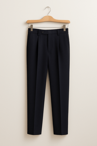 Bastiaen Faltenhose mit hohem Bund - Hosen - Schwarz - Müller Mode
