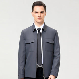 Benno - Stilvolle Jacke - Farbakzent - Leichte Jacken - Grau - Müller Mode