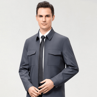Benno - Stilvolle Jacke - Farbakzent - Leichte Jacken - Grau - Müller Mode
