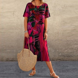Birgitte - Legeres Sommerkleid - Abendkleid - Kleider - Rot - Müller Mode