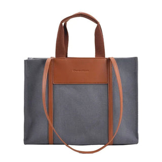 Brielle - Tragetasche aus Segeltuch - Großes Fassungsvermögen - Handtaschen - Blau - Müller Mode