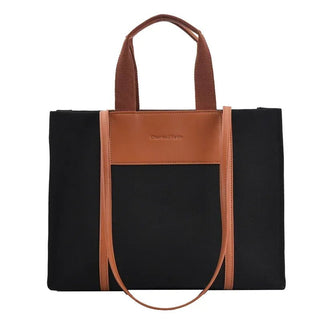 Brielle - Tragetasche aus Segeltuch - Großes Fassungsvermögen - Handtaschen - Schwarz - Müller Mode