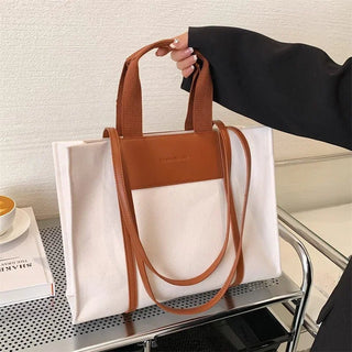 Brielle - Tragetasche aus Segeltuch - Großes Fassungsvermögen - Handtaschen - Schwarz - Müller Mode