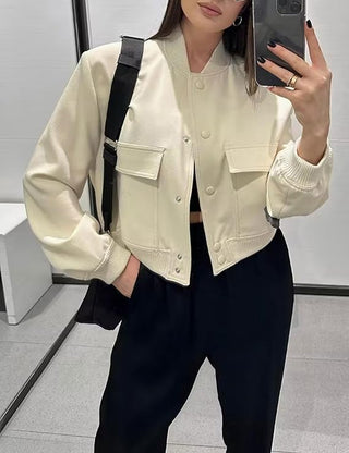 Calliope - Bomberjacke - Lässiger Cropped Fit - Bomberjacken - Beige - Gelb - Müller Mode