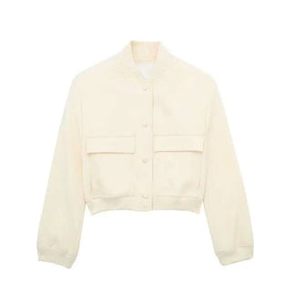 Calliope - Bomberjacke - Lässiger Cropped Fit - Bomberjacken - Beige - Gelb - Müller Mode