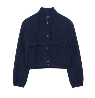 Calliope - Bomberjacke - Lässiger Cropped Fit - Bomberjacken - Marine - Müller Mode