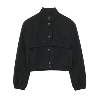 Calliope - Bomberjacke - Lässiger Cropped Fit - Bomberjacken - Schwarz - Müller Mode