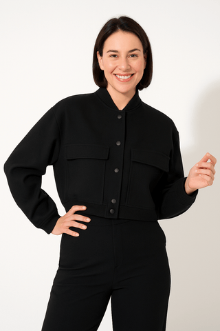 Calliope Gekürzte Bomberjacke - Bomberjacken - Marine - Müller Mode