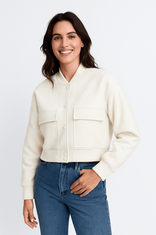 Calliope Gekürzte Bomberjacke - Bomberjacken - Beige - Gelb - Müller Mode