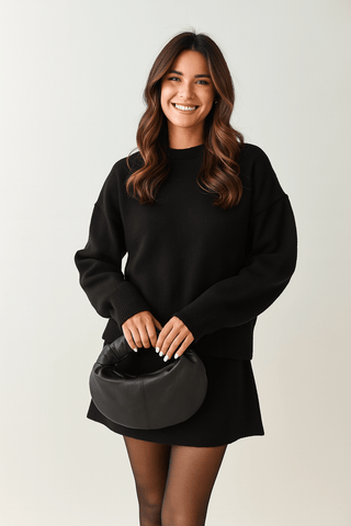 Carina Strick - Zweiteiler mit Pullover und Minirock - Sets - Schwarz - Müller Mode
