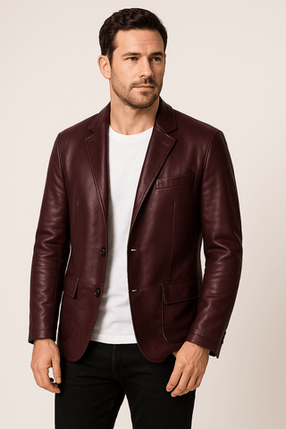 Carsten Klassische Lederjacke - Lederjacken - Braun - Müller Mode