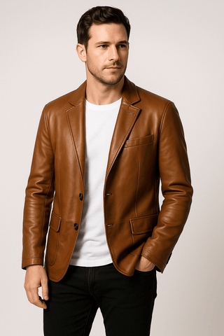 Carsten Klassische Lederjacke - Lederjacken - Schwarz - Müller Mode