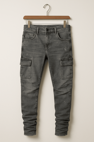 Casper Dehnbare Cargo - Jeans - Jeans - Grau - Müller Mode