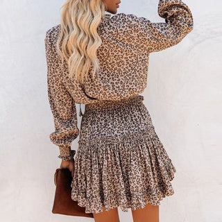 Catharina - Mini - Kleid - Leopardenprint - Kleider - Weiß - Müller Mode