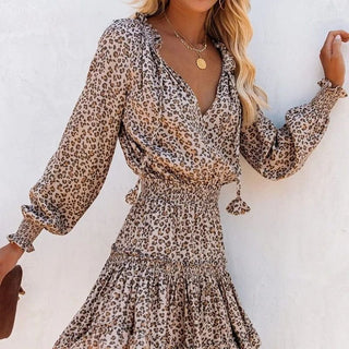Catharina - Mini - Kleid - Leopardenprint - Kleider - Weiß - Müller Mode