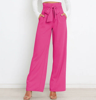 Chantal - Weite Hose - Mit Bindegürtel - Stoffhosen - Rosa - Müller Mode