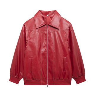 Clementine Übergroße Jacke - Leichte Jacken - Rot - Müller Mode