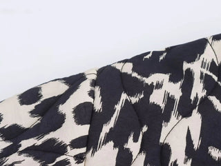 Connie Steppjacke Rundhals Animalprint - Leichte Jacken - Schwarz - Müller Mode