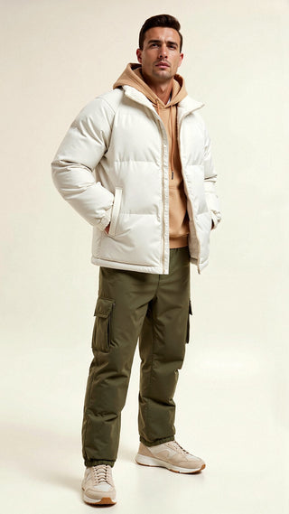 Cyrusteem - Warme Pufferjacke für Herren - Winter - Winterjacken - Braun - Müller Mode