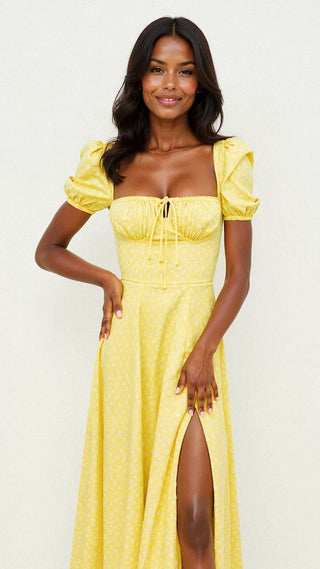 Daniela - Midikleid - Quadratische Halslinie - Kleider - Grau - Müller Mode