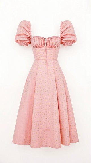 Daniela - Midikleid - Quadratische Halslinie - Kleider - Rosa - Müller Mode