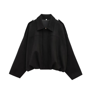Deborah Kurzjacke Ballonärmel Oversized - Leichte Jacken - Schwarz - Müller Mode