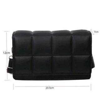 Delilah - Leder - Umhängetasche - Luxuriöser quadratischer Stil - Schultertaschen - Schwarz - Müller Mode