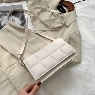 Delilah - Leder - Umhängetasche - Luxuriöser quadratischer Stil - Schultertaschen - Weiß - Müller Mode