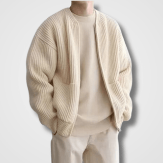 Dennis - Velvet Vest für Herren - Strickwaren - Beige - Müller Mode