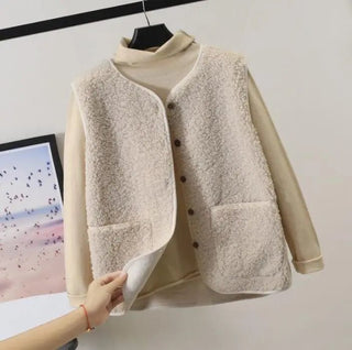 Dione - Gemütliches Weste - Herbst Layering - Blazers - Beige - Müller Mode