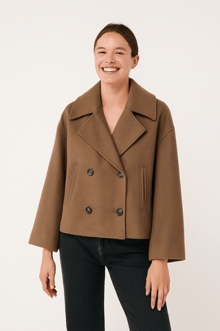 Dora jacke mit doppelreihiger Knopfleiste - Jacken - Braun - Müller Mode