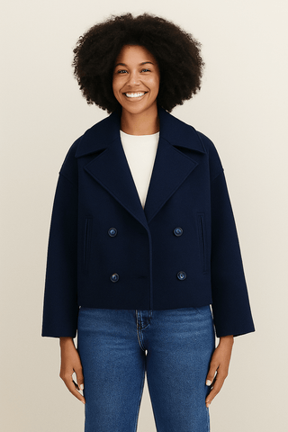 Dora jacke mit doppelreihiger Knopfleiste - Jacken - Marineblau - Müller Mode