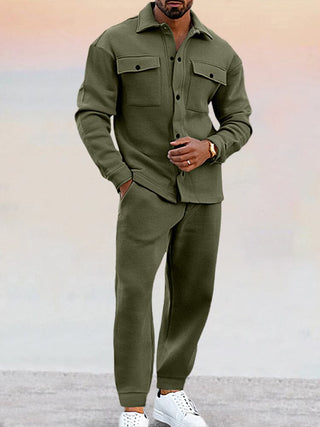 Edsel - Jacke und Jogginghose - Koordiniertes Set - Sets - Armee grün - Müller Mode