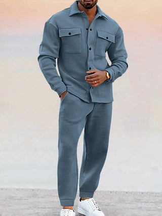 Edsel - Jacke und Jogginghose - Koordiniertes Set - Sets - Blau - Müller Mode